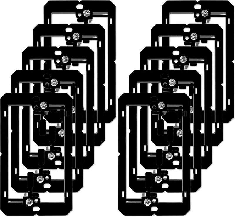 iwillink Low Voltage Mounting Bracket (1-Gang, 10 Pack) for Single Gang Wall Plate, Telephone Wires, Network Cables, HDMI, Coaxial, Speaker Cables - Image 1